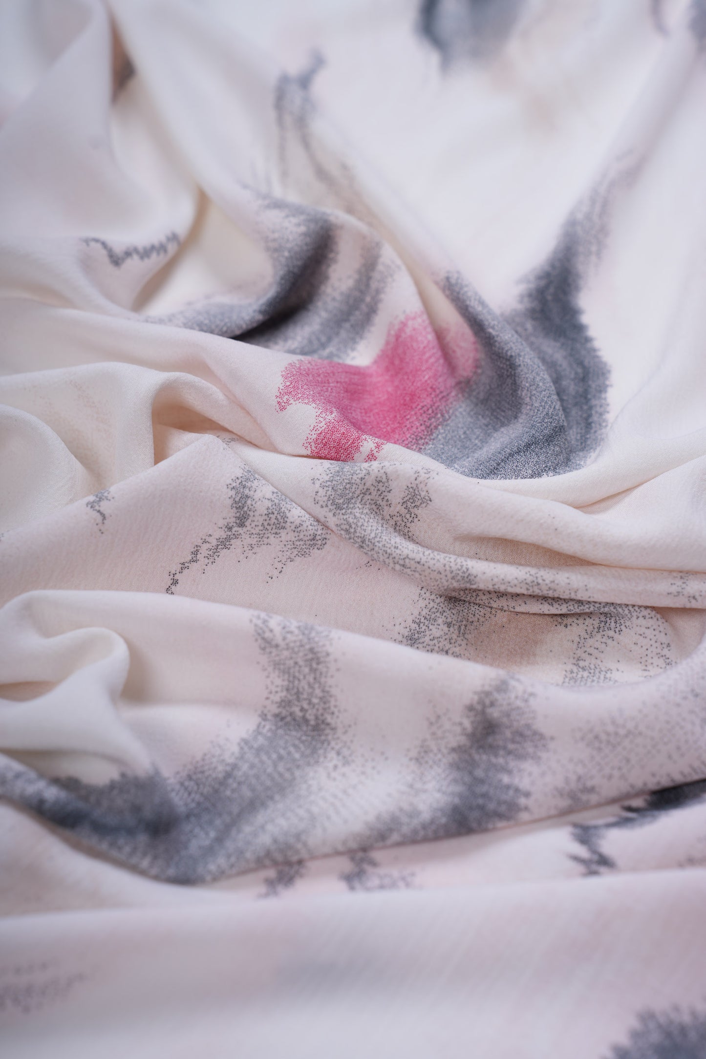 Grey Rose Luxury Printed Chiffon Hijab