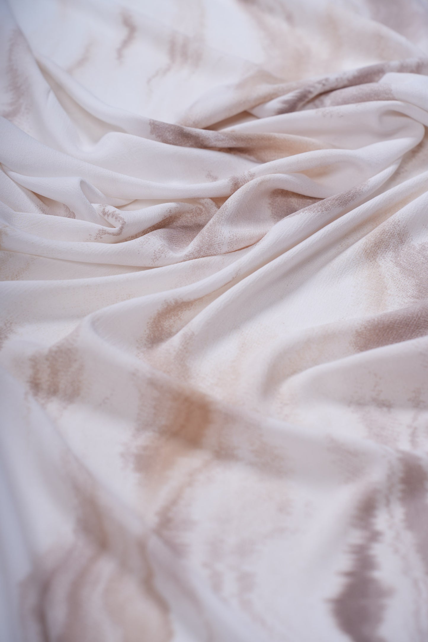 Light Beige Luxury Printed Chiffon Hijab