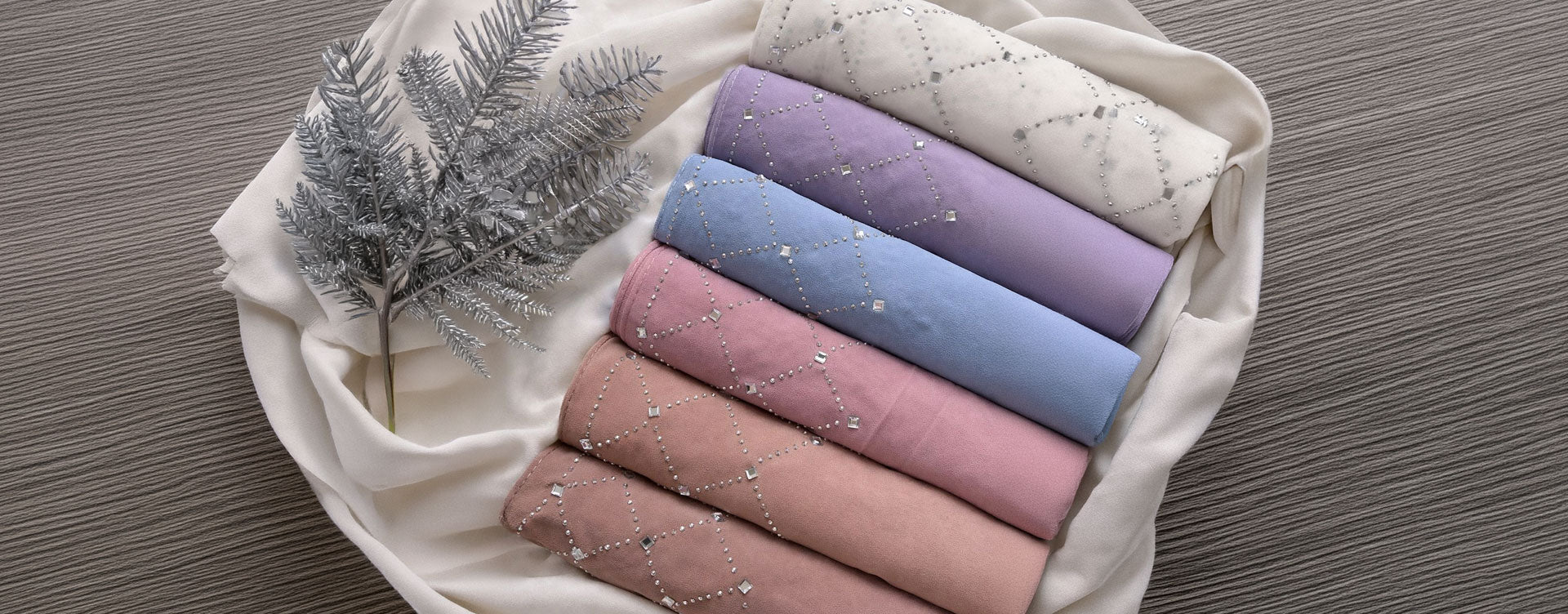 Zig Zag Stone Premium Heavy Chiffon