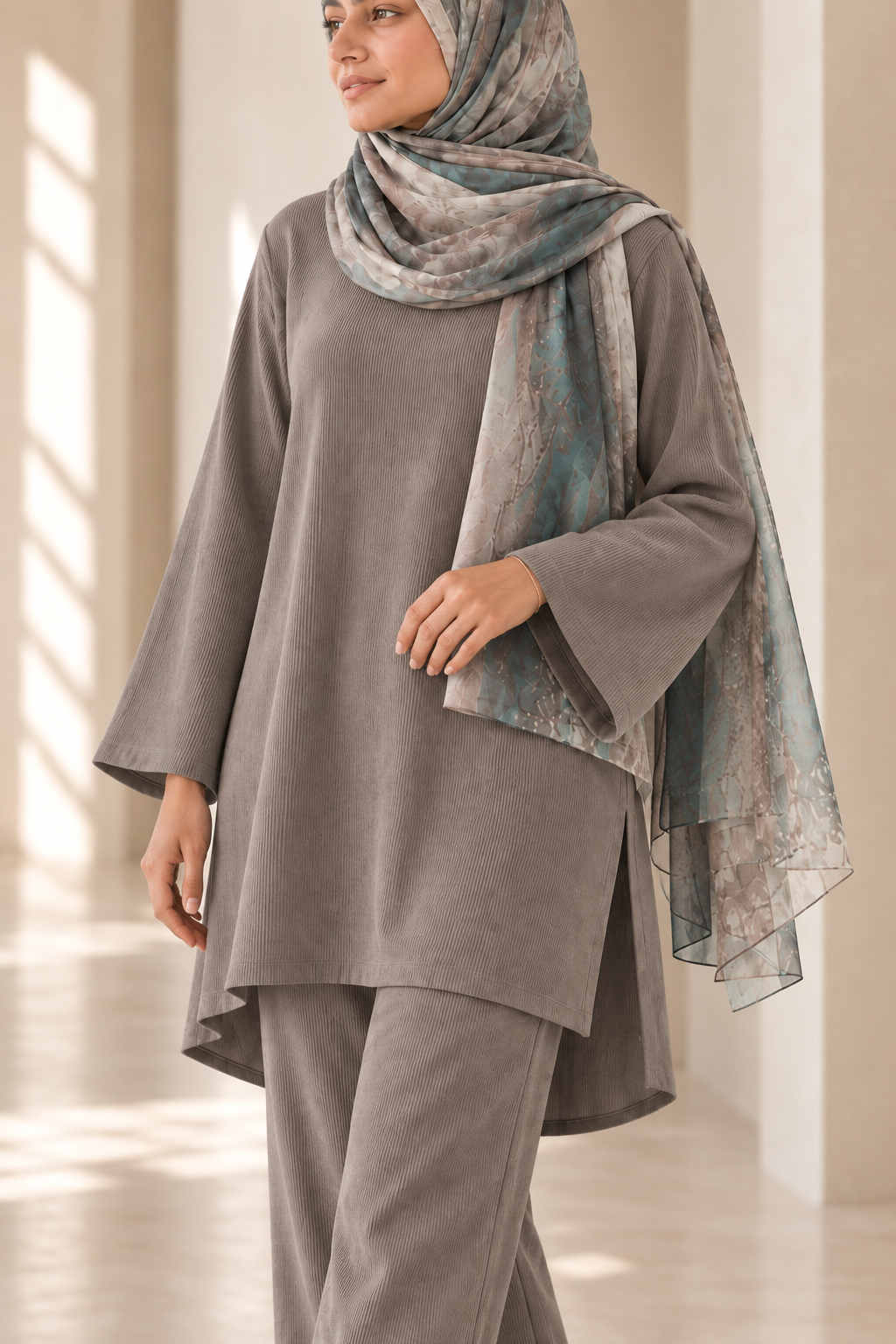 SAGE GREY AYLA TEXTURE CO-ORD SET