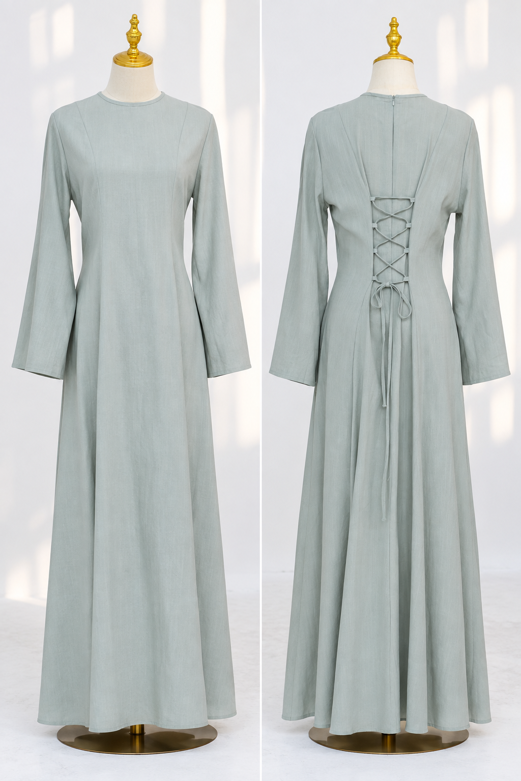 THE ELARA DRESS - SOFT SAGE