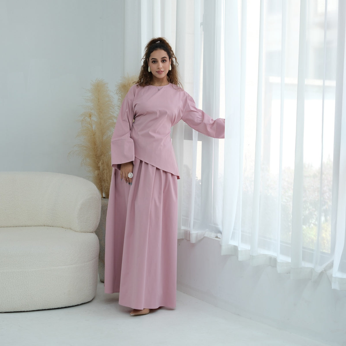 NOURA PINK SKIRT SET