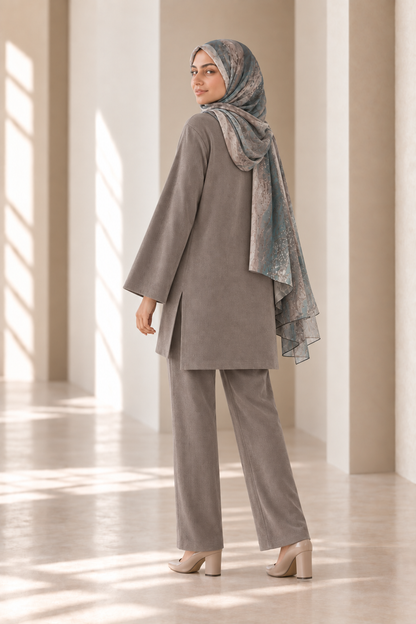 SAGE GREY AYLA TEXTURE CO-ORD SET