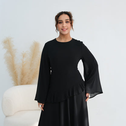 AMARA CHIFFON DRESS BLACK