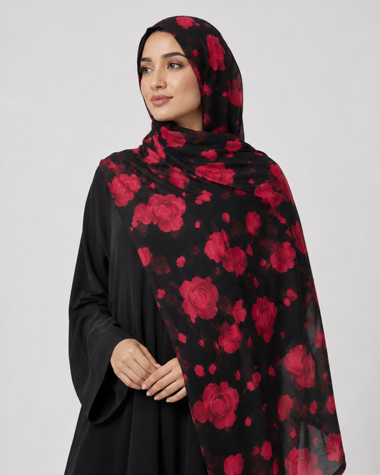 MIDNIGHT ROSE HIJAB