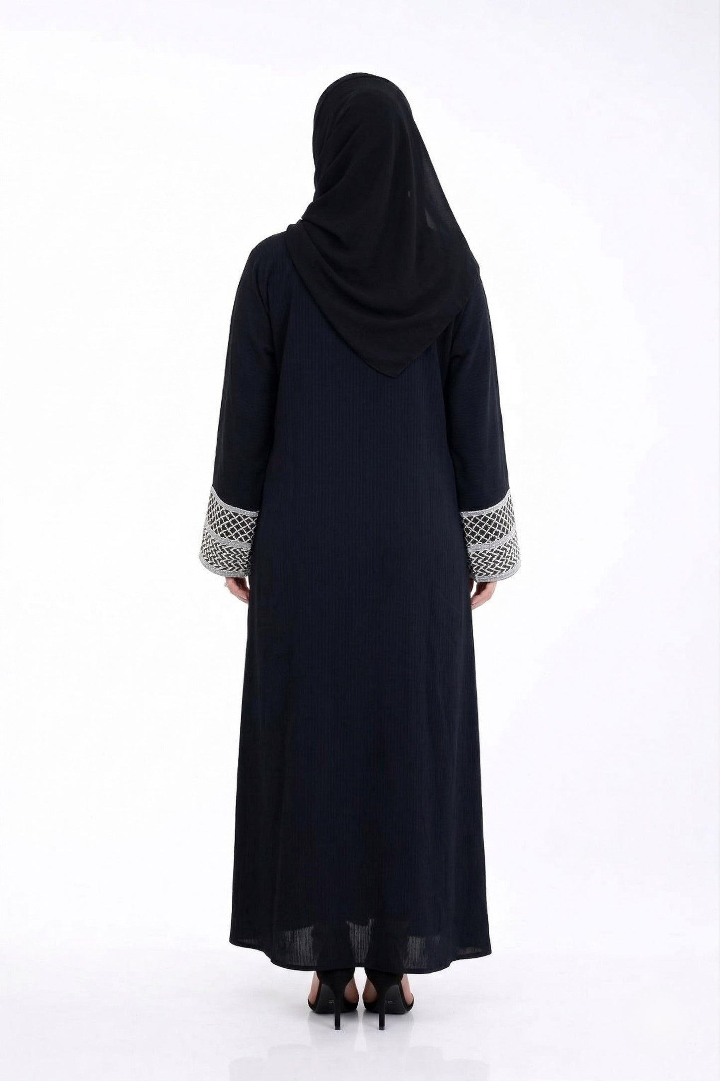 Zahra Black Embroidered Abaya