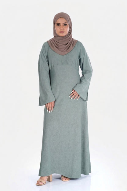Roselle Olive Green Modest Dress