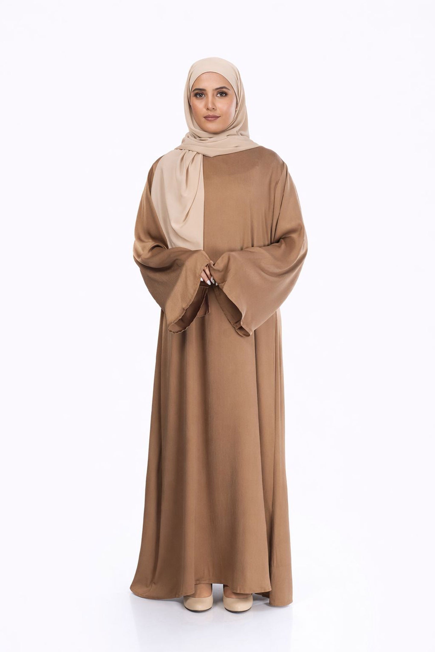 Caramel Nude Haya Satin Dress