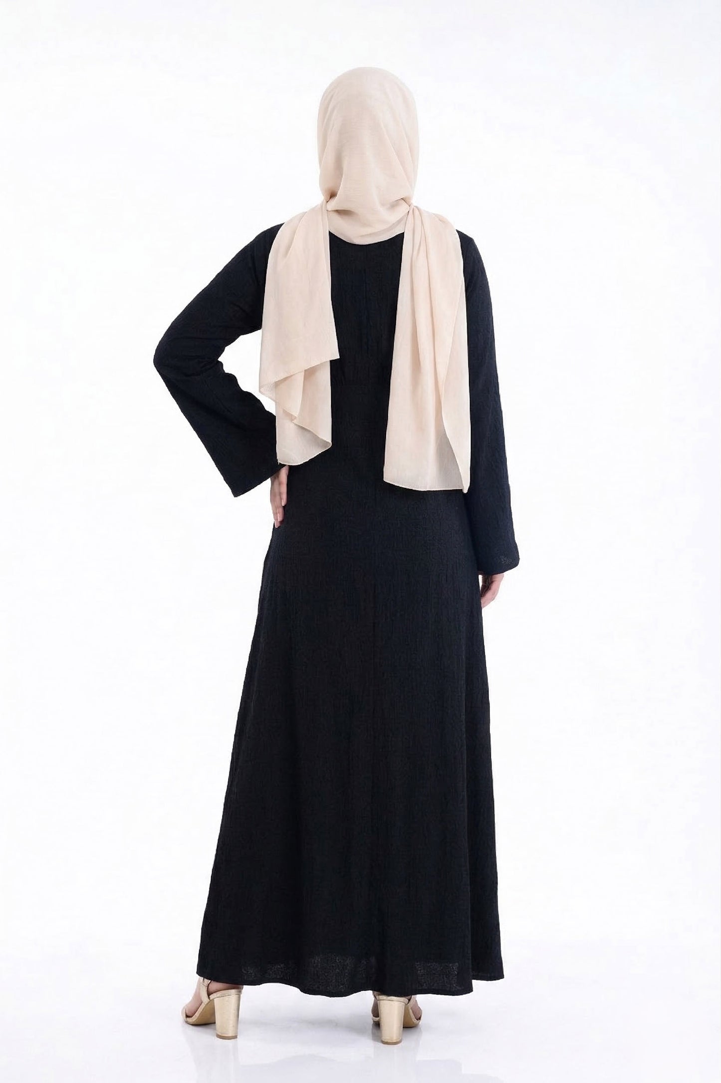 Roselle Black Modest Dress
