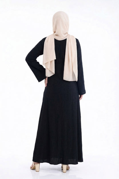 Roselle Black Modest Dress