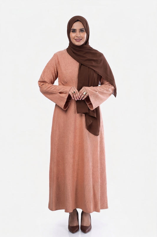 Roselle Rust Orange Modest Dress