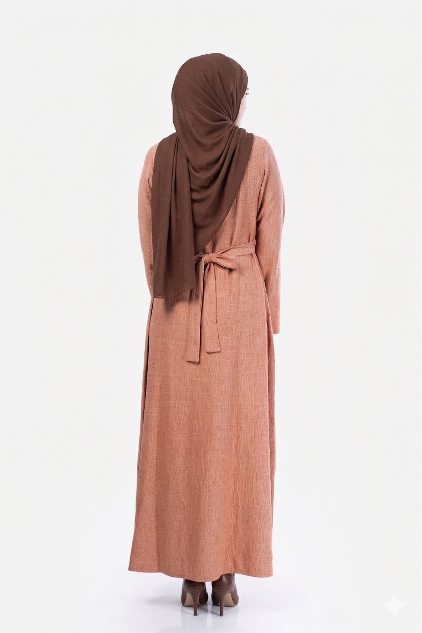 Roselle Rust Orange Modest Dress