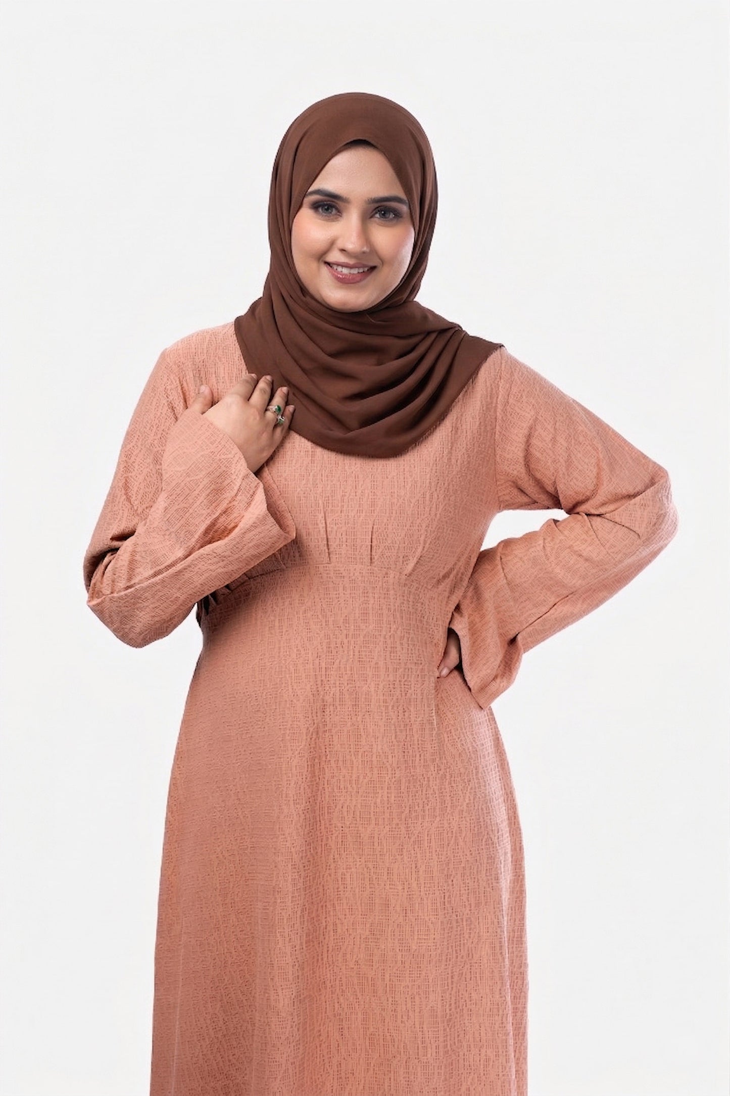 Roselle Rust Orange Modest Dress