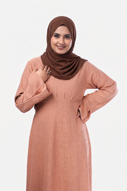 Roselle Rust Orange Modest Dress