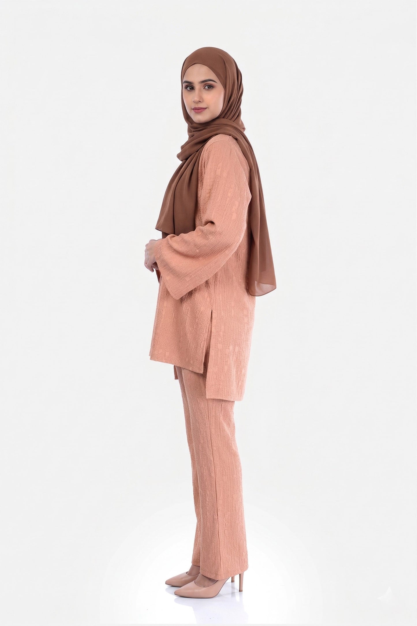 Rust Orange Luxe Ribbed Co-ord Set