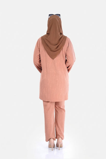 Rust Orange Luxe Ribbed Co-ord Set