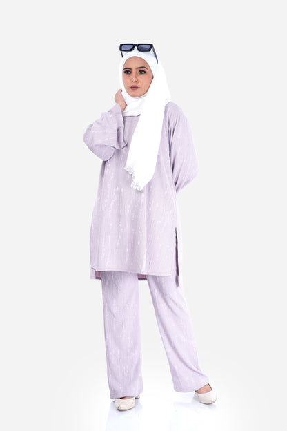 Purple Dust Luxe Ribbed Co-ord Set