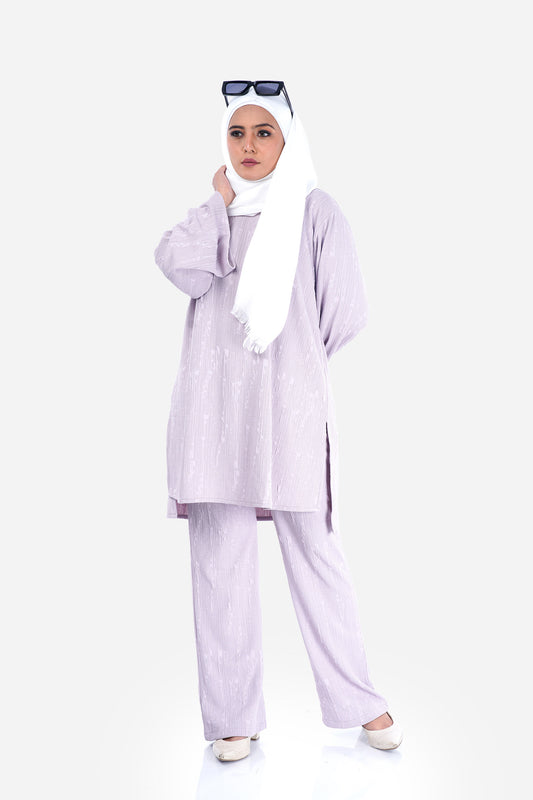 Purple Dust Luxe Ribbed Co-ord Set
