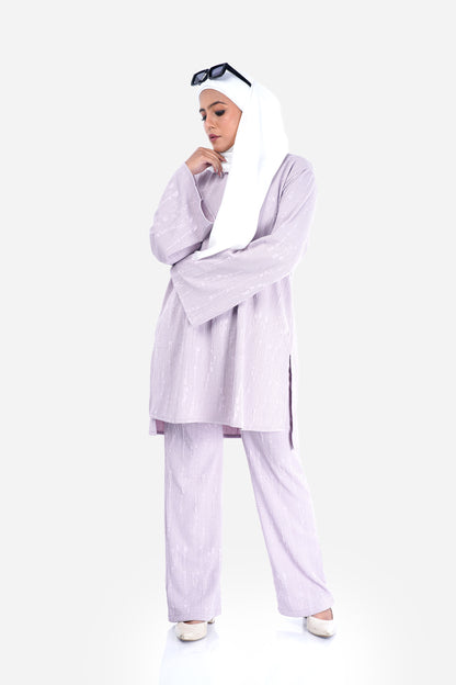 Purple Dust Luxe Ribbed Co-ord Set
