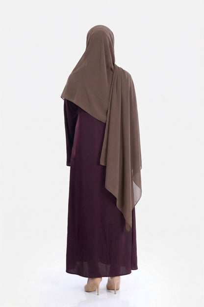 Ruby Maroon Haya Satin Dress