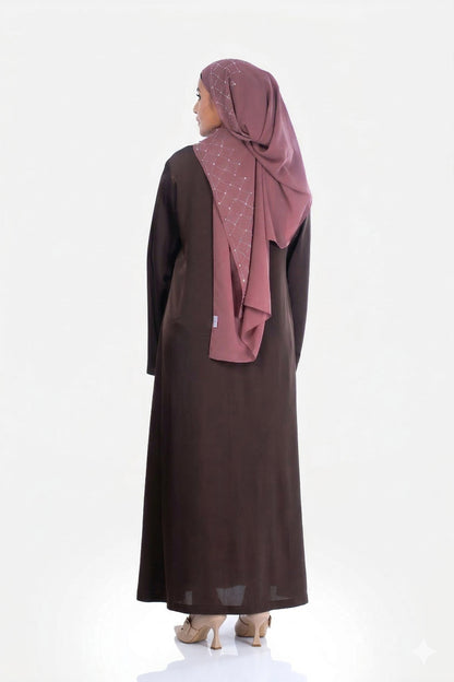 Dark Cocoa Haya Satin Dress