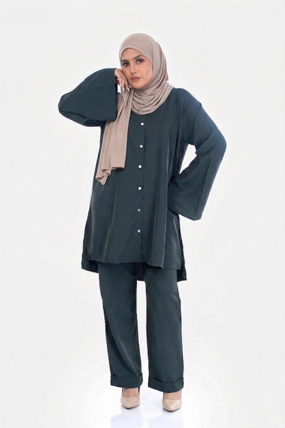 The Arisa Olive Green Co-ord Set