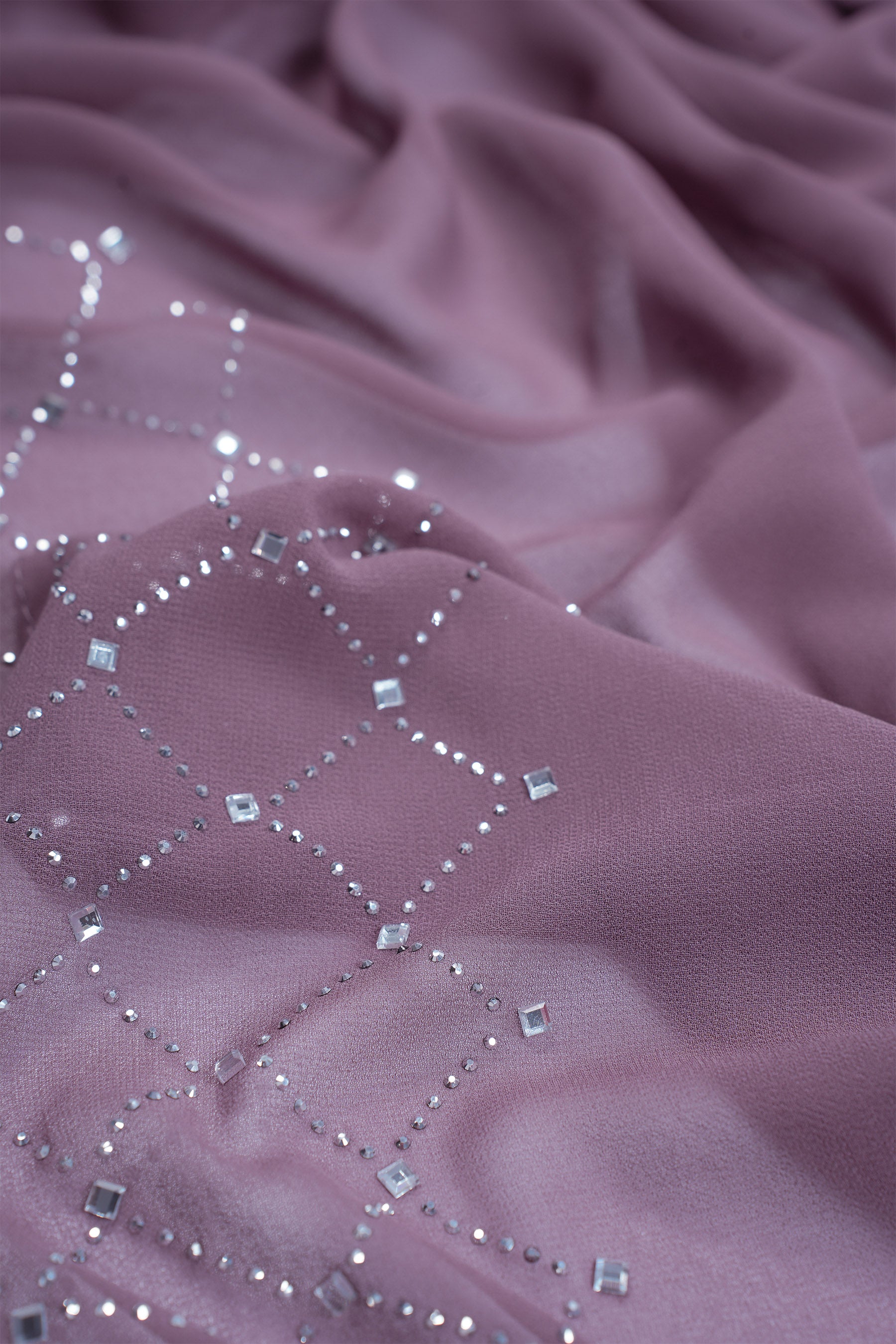 Mauve Noor Luxe Hijab (Stoned Heavy Chiffon)
