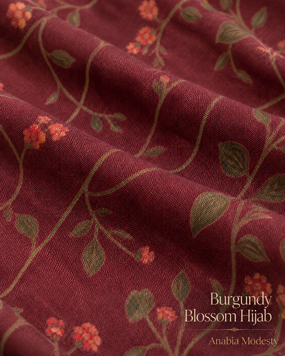 BURGUNDY BLOSSOM HIJAB