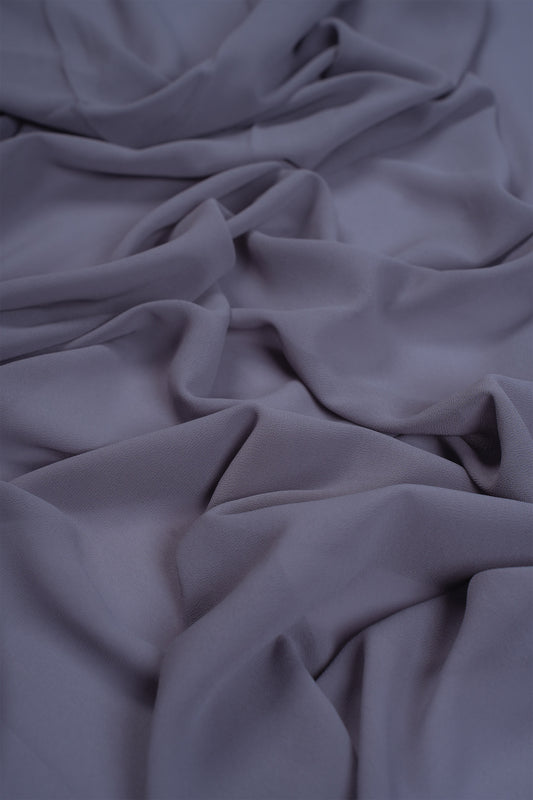 Dusty Lavender Grey Premium Heavy Chiffon Hijab
