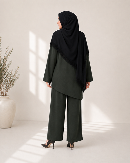 SLANT LINE-OLIVE GREEN