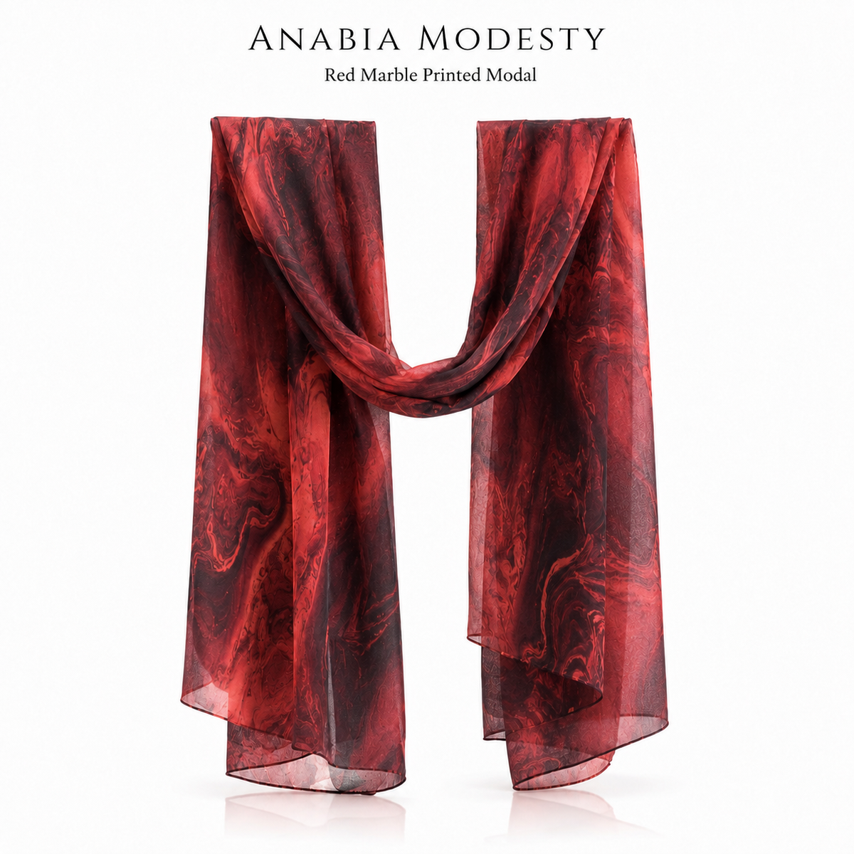 RED MARBLE PRINTED MODAL