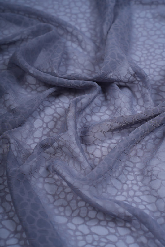 Grey Luxe Texture Chiffon Hijab