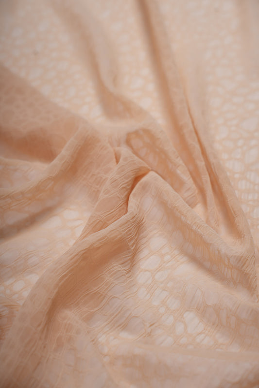 Nude Brown Luxe Texture Chiffon Hijab
