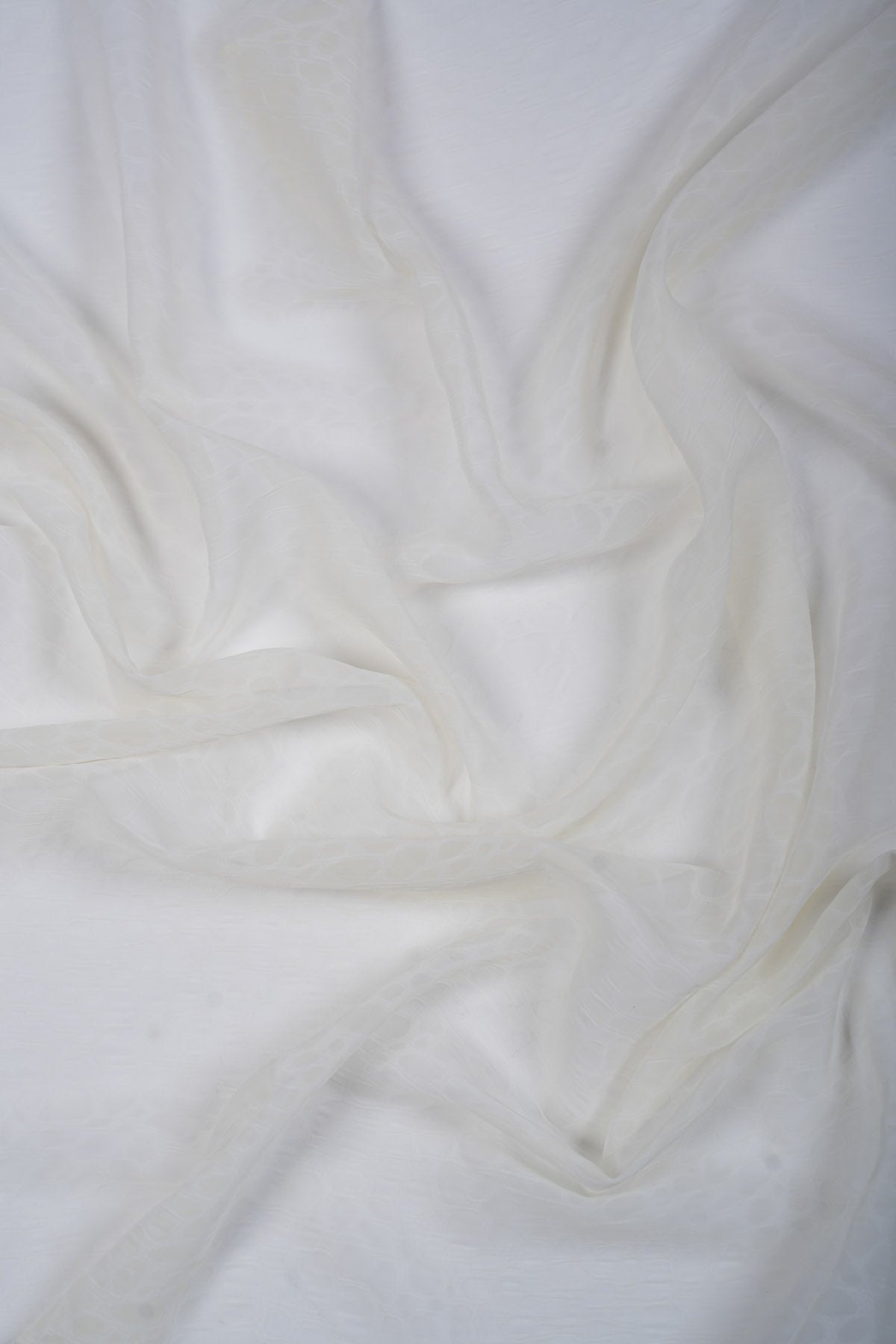 Off-White Luxe Texture Chiffon Hijab