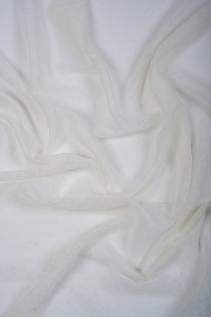 Off-White Luxe Texture Chiffon Hijab