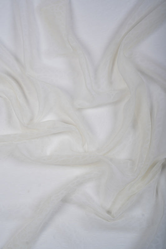 Off-White Luxe Texture Chiffon Hijab