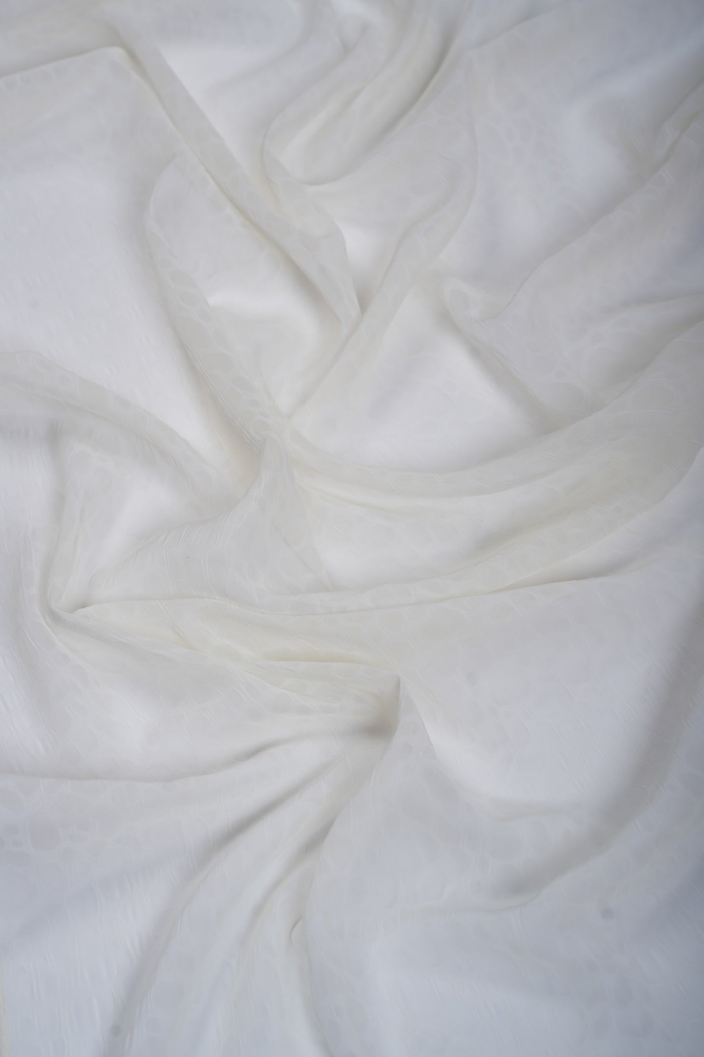 Off-White Luxe Texture Chiffon Hijab