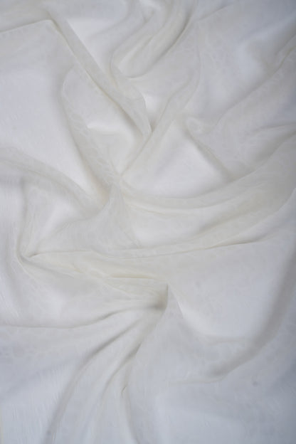 Off-White Luxe Texture Chiffon Hijab