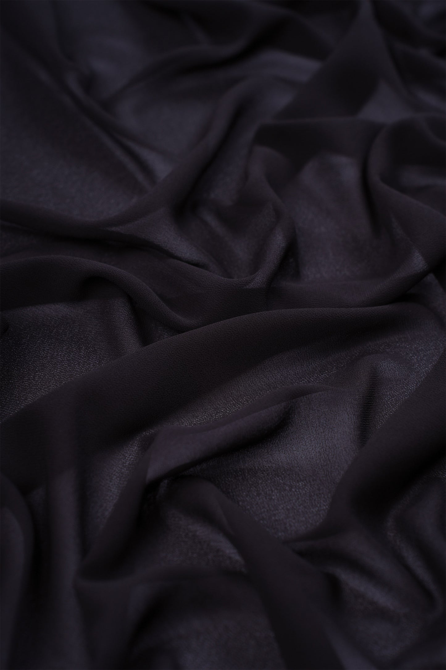 Black Premium Heavy Chiffon Hijab