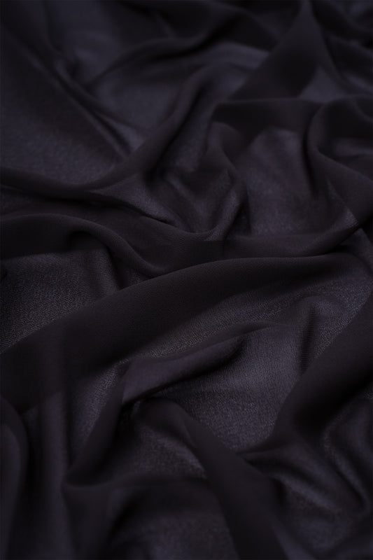 Black Premium Heavy Chiffon Hijab