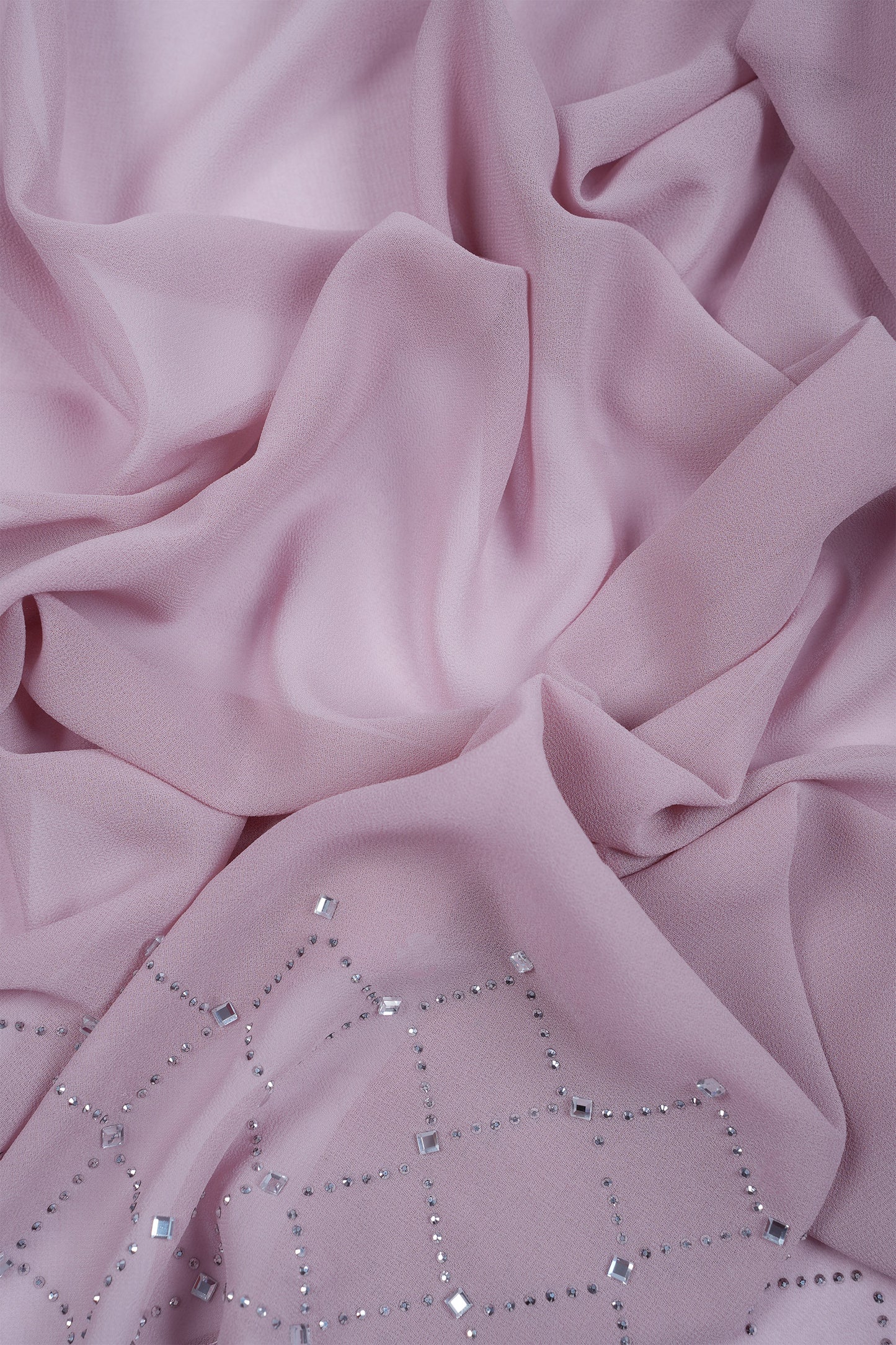 Pastel Lavender Noor Luxe Hijab (Stoned Heavy Chiffon)