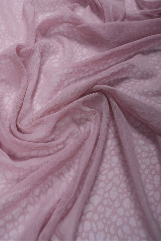 Pink Luxe Texture Chiffon Hijab