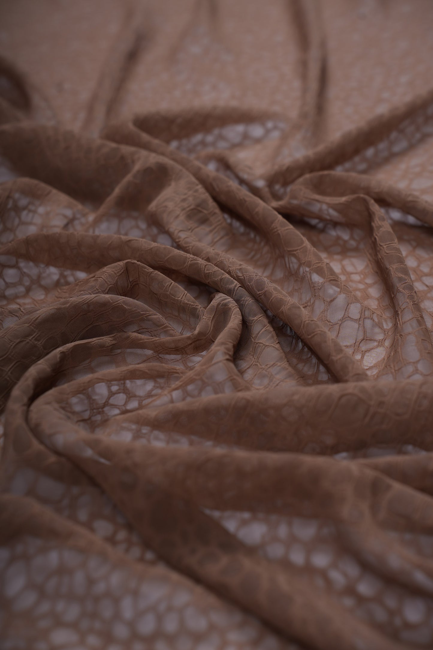 Saddle Brown Luxe Texture Chiffon Hijab