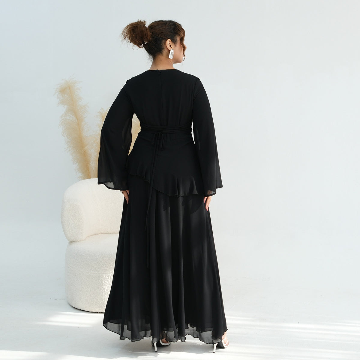 AMARA CHIFFON DRESS BLACK