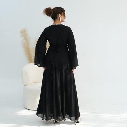 AMARA CHIFFON DRESS BLACK