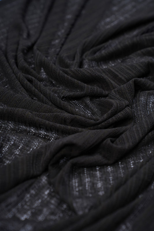 Black Jersey Cornskin Hijab – 2 Meter