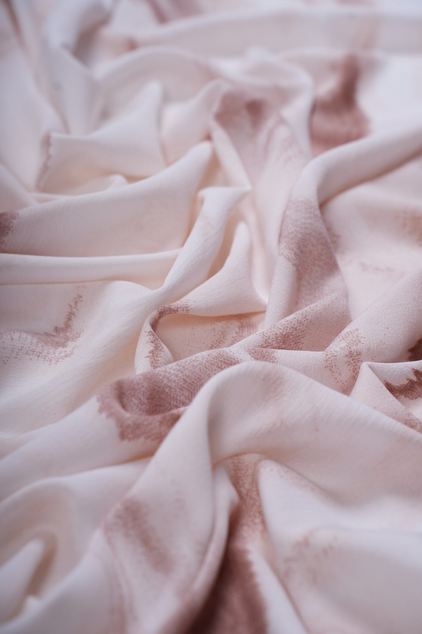 Nude Brown Luxury Printed Chiffon Hijab