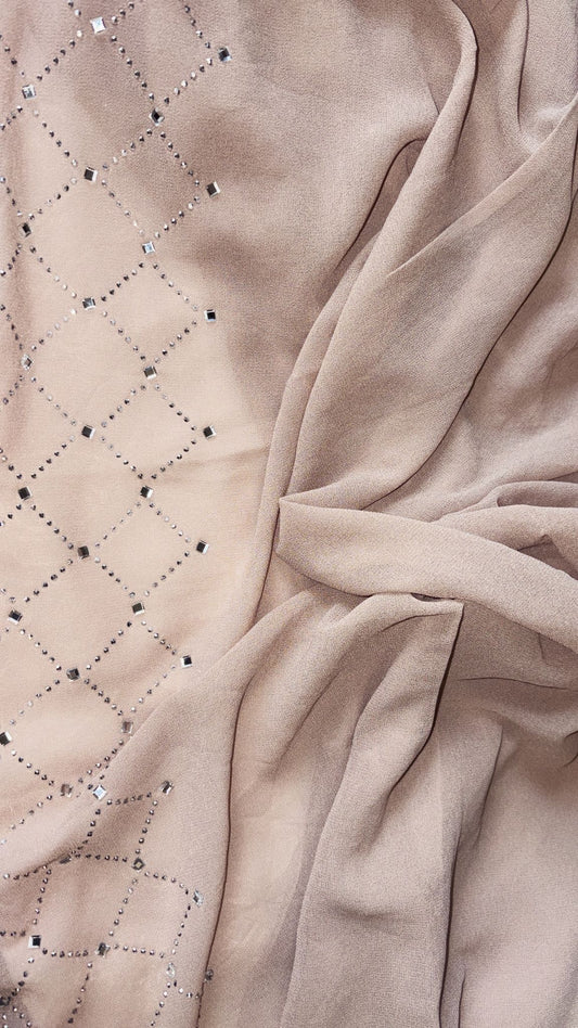 Nude Skin Noor Luxe Hijab (Stoned Heavy Chiffon)