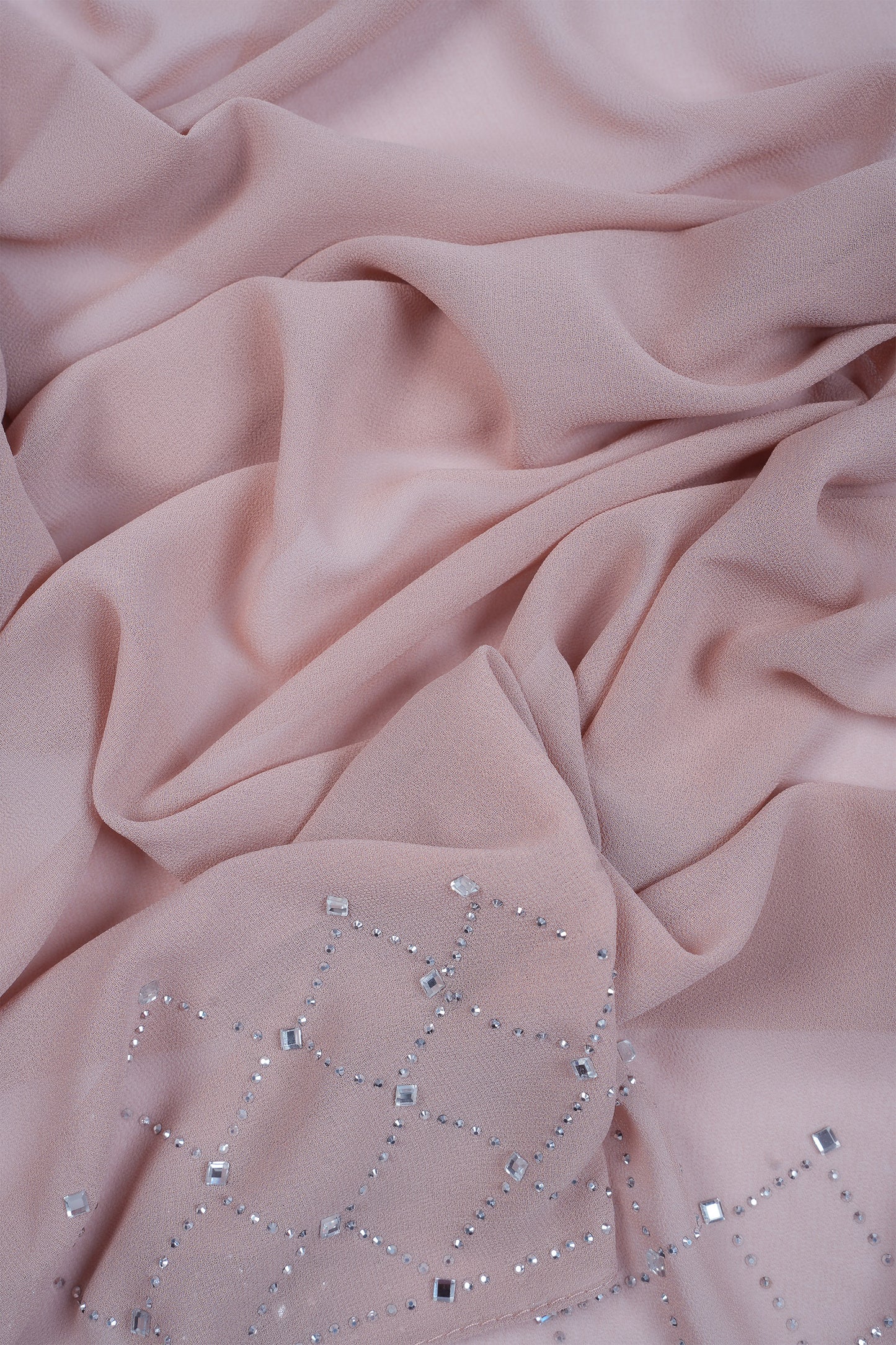 Skin Pink Noor Luxe Hijab (Stoned Heavy Chiffon)